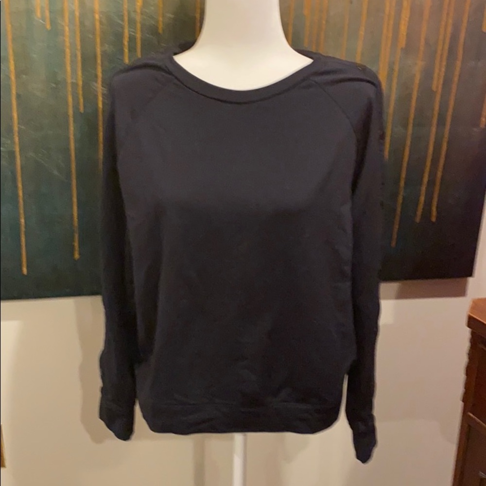 Athletic sweatshirt with cute button arm detail